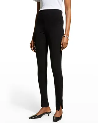 Zip-Cuff Viscose Leggings