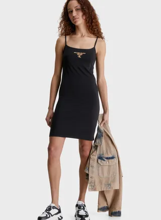 Strappy Knitted Bodycon Dress