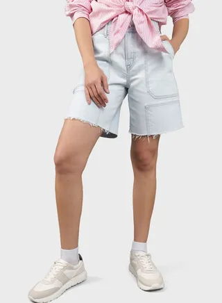Pocket Detail Baggy Cargo Shorts 