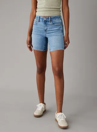 AE Next Level Low-Rise Skinny Bermuda Denim Short 