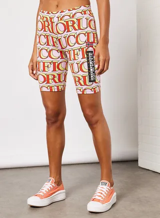 All-Over Logo Print Bike Shorts 