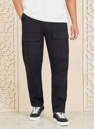 Stretch Twill Flap Pocket Cargo Pant