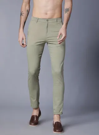 Solid Slim Fit Chino Trouser 