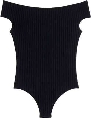 Off-Shoulder Ribbed Bodysuit
