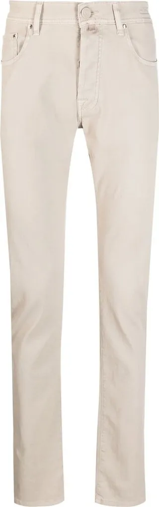 Bandana-Print-Detail Tapered Trousers