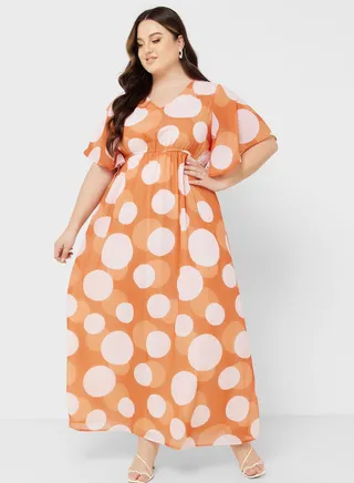 Printed Fit & Flare Dress
