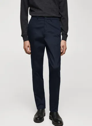 Slim Fit Pleated Trousers 