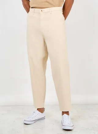 Stretch Twill Balloon Fit Chino Pants 