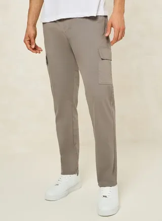 Cargo Slim Fit Cotton Stretch Chino