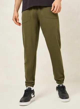 Oversized Terry Jogger with Panel Pocket & Elasticated Cuff