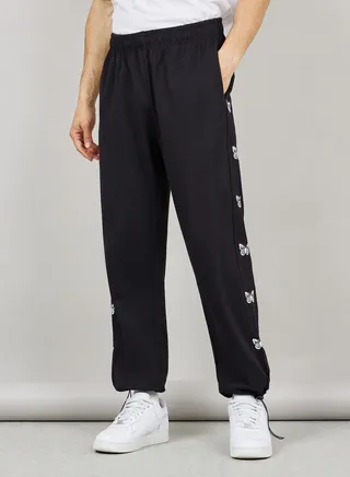 Side Cut & Sew Butterfly Print Relaxed Fit Joggers
