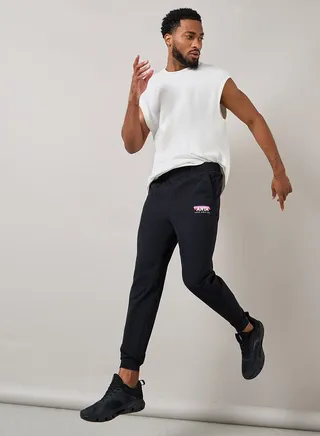 Logo Print Knit Cuffed Jogger 