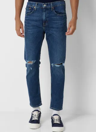 Mid Wash Relaxed Fit Jeans 