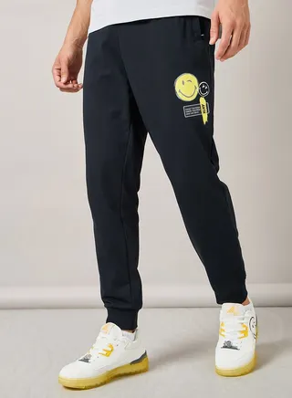 Emoji Print Lifestyle Knit Jogger 
