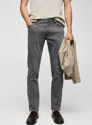 Light Wash Slim Fit Jeans 