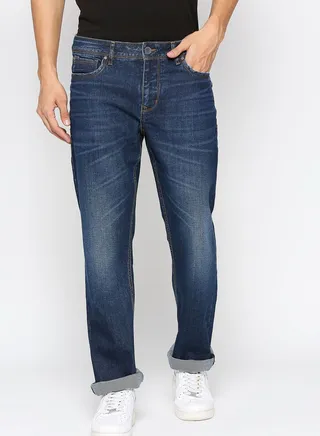 Mid Wash Slim Fit Jeans 
