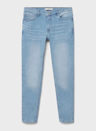Light Wash Skinny Fit Jeans 