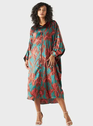 Floral Print Puff Sleeve Dress 