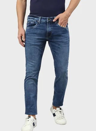 Towel Washed Slim Fit Jeans 