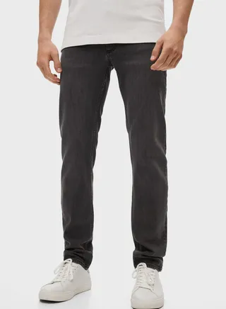 Mid Wash Slim Fit Jeans 