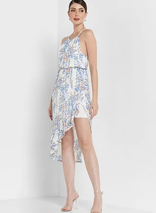 Printed Halter Neck Dress 
