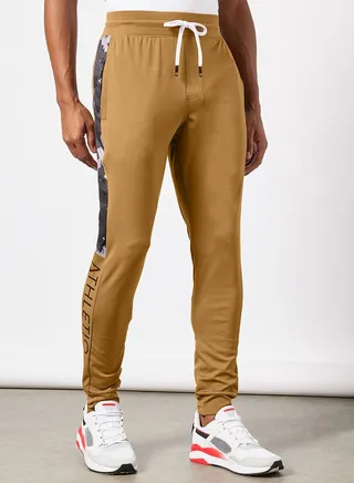 Logo Drawstring Training Joggers Khaki 