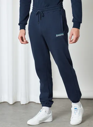 Drawstring Waist Joggers Dark Navy 