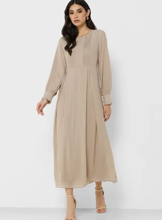 Pintuck Detail Dress