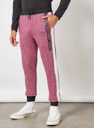 Regular Fit Joggers Pink/White 