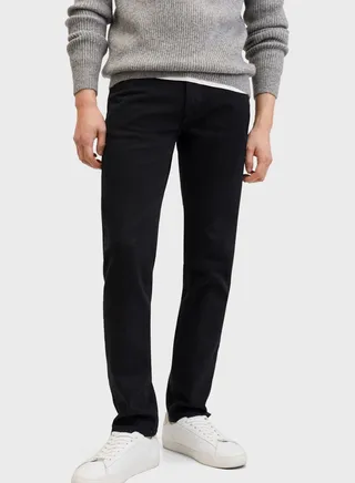 Mid Wash Slim Fit Jeans 