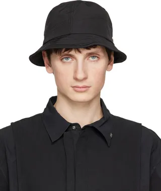 C2H4 Black Curvilinear Bucket Hat