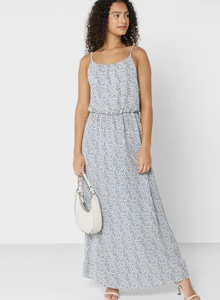 Floral Print Strappy Dress 