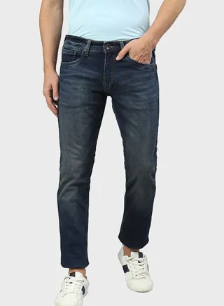 Vintage Wash Slim Fit Jeans 