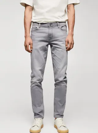 Light Wash Slim Fit Jeans 