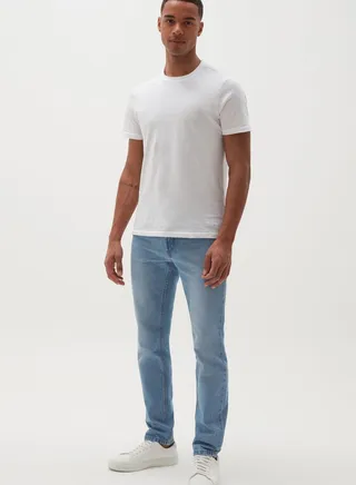 Light Wash Slim Fit Jeans 