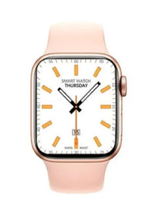 HW22 Pro Series 6 Full Screen Smart Watch with Wireless Charging 44mm Pink 