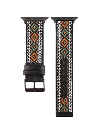 unisex Leather Digital Watch Band For Apple Series 5/4 40mm And 3/2/1 38mm 