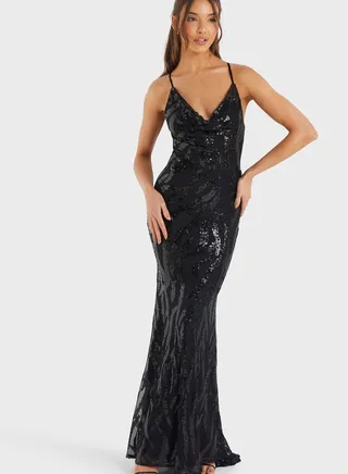 Strappy Sequin Dress