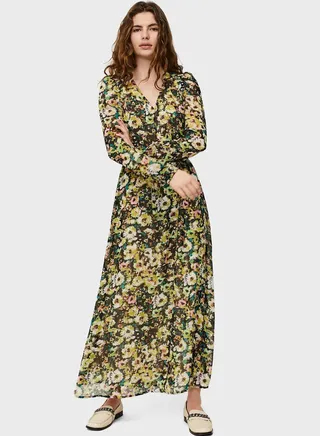 V-Neck Printed Dress 