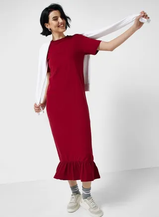 Tiered T-Shirt Midi Dress 