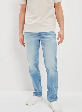 Light Wash Straight Fit Jeans