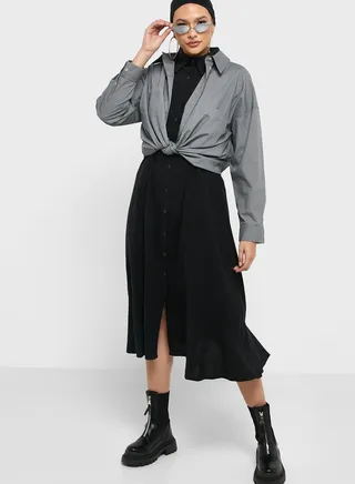 Button Down Shirt Dress 