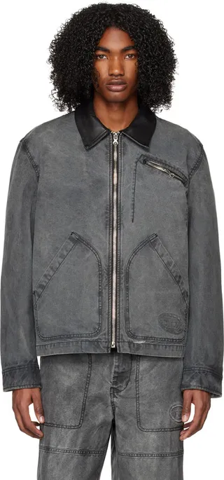 Diesel Black J-Chart Denim Jacket
