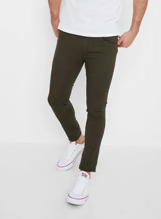Ripped Skinny Jeans Green 