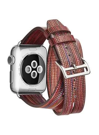 unisex Leather Digital Watch Band For Apple Series 3/2/1 42mm 