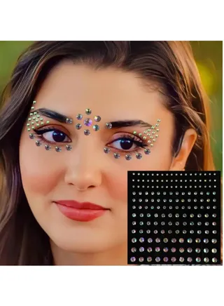 Crystal stickers set for face and body for decoration, beauty, makeup design and nails 