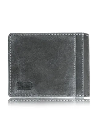 Fend Genuine Leather Men's Wallet with RFID Protection Grey 