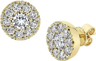 14K Yellow Gold & 2 TCW Diamond Stud Earrings