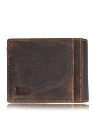 Fend Genuine Leather Men's Wallet with RFID Protection Brown 