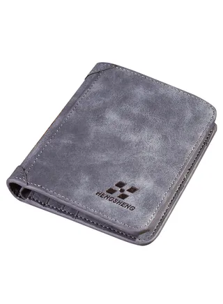 Vintage Style Fashionable Wallet Grey 